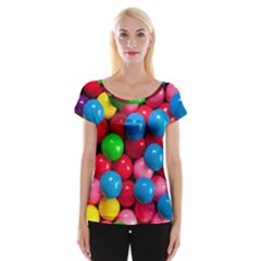 Bubble Gum Cap Sleeve Top by artworkshop