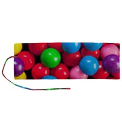 Bubble Gum Roll Up Canvas Pencil Holder (m) by artworkshop
