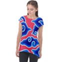 Batik Megamendung Cap Sleeve High Low Top View1