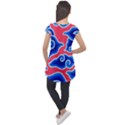 Batik Megamendung Cap Sleeve High Low Top View2