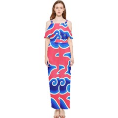 Batik Megamendung Draped Sleeveless Chiffon Jumpsuit by artworkshop