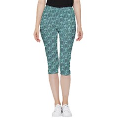Bubble Wrap Inside Out Lightweight Velour Capri Leggings  by artworkshop