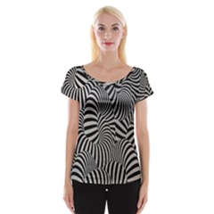 Pattern Cap Sleeve Top by artworkshop