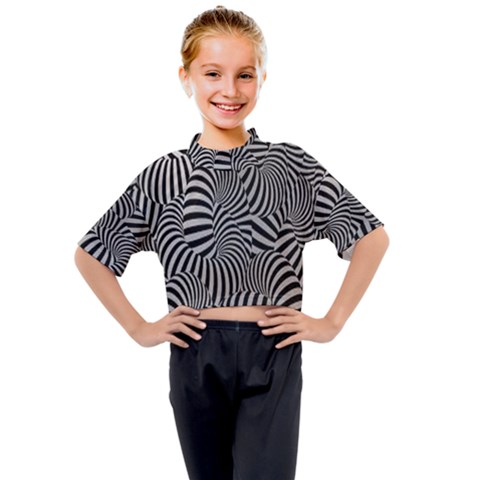 Pattern Kids Mock Neck Tee by artworkshop