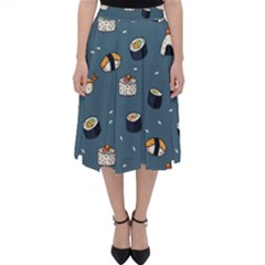 Sushi Pattern Classic Midi Skirt by Jancukart