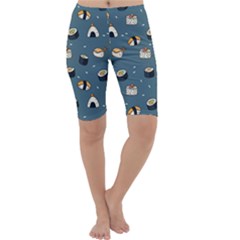 Sushi Pattern Cropped Leggings  by Jancukart