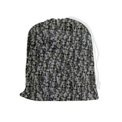 Creepy Head Motif Pattern Drawstring Pouch (xl) by dflcprintsclothing