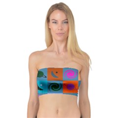Space-pattern Multicolour Bandeau Top by Jancukart