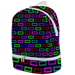 Colourful Bricks Pattern Colour Zip Bottom Backpack by Jancukart