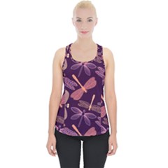 Dragonfly-pattern-design Piece Up Tank Top by Jancukart