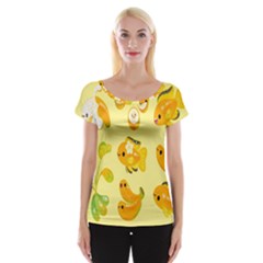 Banana Cichlid Cap Sleeve Top by artworkshop