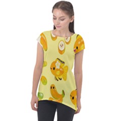 Banana Cichlid Cap Sleeve High Low Top by artworkshop