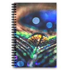 Peacock Feather Drop 5 5  X 8 5  Notebook by artworkshop