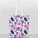 Purple-flower-butterfly-with-watercolor-seamless-pattern Full Print Rope Handle Tote (Small) View2