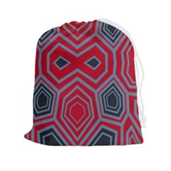 Abstract Pattern Geometric Backgrounds  Drawstring Pouch (2xl) by Eskimos