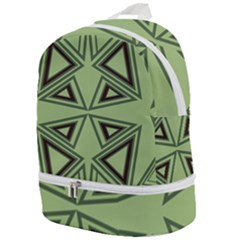 Abstract Pattern Geometric Backgrounds Zip Bottom Backpack by Eskimos