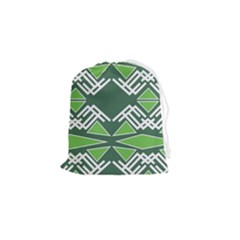 Abstract Pattern Geometric Backgrounds  Drawstring Pouch (small) by Eskimos