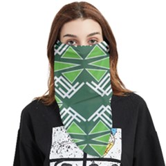 Abstract Pattern Geometric Backgrounds  Face Covering Bandana (triangle) by Eskimos