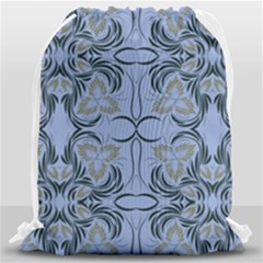 Folk Flowers Print Floral Pattern Ethnic Art Drawstring Bag (large) by Eskimos