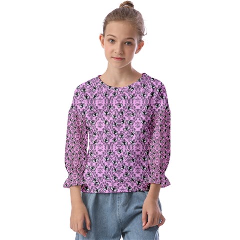 Pink Bat Kids  Cuff Sleeve Top by NerdySparkleGoth