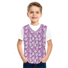 Pink Ghost Kids  Basketball Tank Top by NerdySparkleGoth