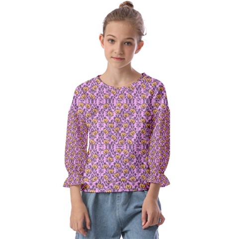 Pink Jack Kids  Cuff Sleeve Top by NerdySparkleGoth