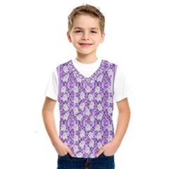 Purple Ghost Kids  Basketball Tank Top by NerdySparkleGoth