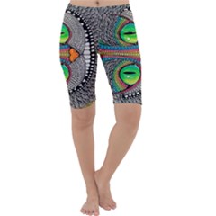 Alice In Wonderland Cat Cropped Leggings  by artworkshop