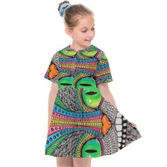 Alice In Wonderland Cat Kids  Sailor Dress by artworkshop