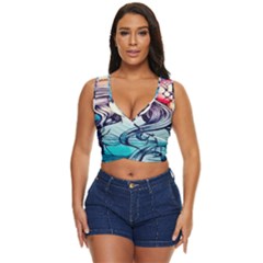 Beautifull Ariel Little Mermaid  Painting Women s Sleeveless Wrap Top by artworkshop