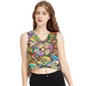 Character Disney Stained V-Neck Cropped Tank Top View1