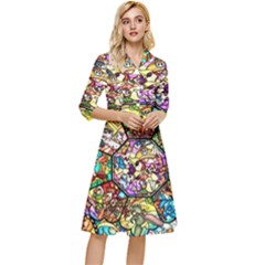 Character Disney Stained Classy Knee Length Dress by artworkshop