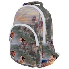 Beauty And The Beast Castle Rounded Multi Pocket Backpack by artworkshop