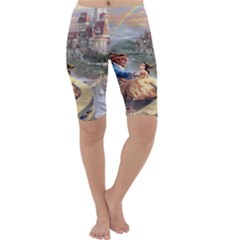 Beauty And The Beast Castle Cropped Leggings  by artworkshop
