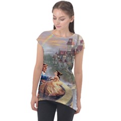 Beauty And The Beast Castle Cap Sleeve High Low Top by artworkshop