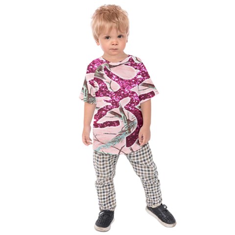 Browning Deer Glitter Kids  Raglan Tee by artworkshop