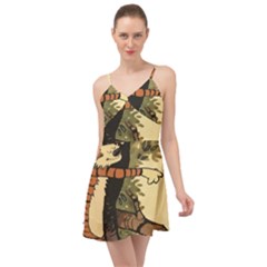 Calvin And Hobbes Summer Time Chiffon Dress by artworkshop