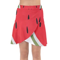 Watermelon Pillow Fluffy Wrap Front Skirt by artworkshop