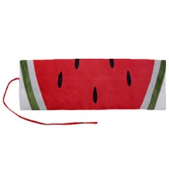 Watermelon Pillow Fluffy Roll Up Canvas Pencil Holder (m) by artworkshop