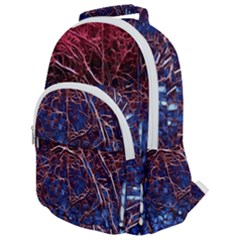 Autumn Fractal Forest Background Rounded Multi Pocket Backpack by Amaryn4rt