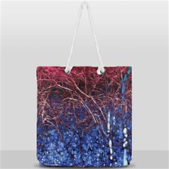 Autumn Fractal Forest Background Full Print Rope Handle Tote (large) by Amaryn4rt