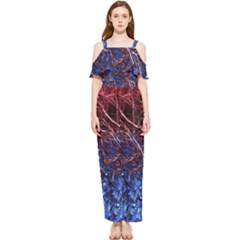 Autumn Fractal Forest Background Draped Sleeveless Chiffon Jumpsuit by Amaryn4rt