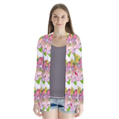 Bunch Of Flowers Drape Collar Cardigan by Sparkle