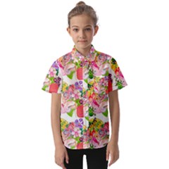 Bunch Of Flowers Kids  Short Sleeve Shirt by Sparkle