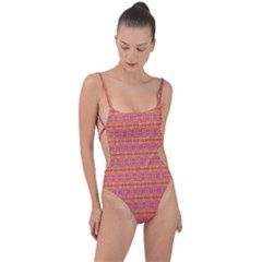 Creamsicle Experience Tie Strap One Piece Swimsuit by Thespacecampers