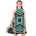 Abstract pattern geometric backgrounds  Halter Neckline Chiffon Dress  View1
