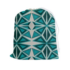 Abstract Pattern Geometric Backgrounds  Drawstring Pouch (2xl) by Eskimos