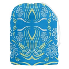 Folk Flowers Print Floral Pattern Ethnic Art Drawstring Pouch (3xl) by Eskimos