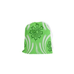 Folk Flowers Print Floral Pattern Ethnic Art Drawstring Pouch (xs) by Eskimos