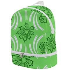 Folk Flowers Print Floral Pattern Ethnic Art Zip Bottom Backpack by Eskimos